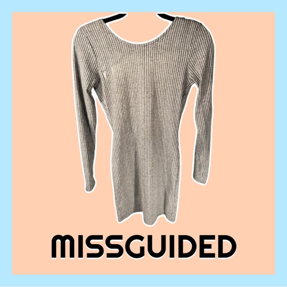 MISSGUIDED Black and Grey Dress